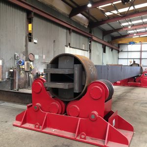 Spectrum hire plant BODE SAR 2000 100 tonne capacity self-aligning welding rotators with load support rings turning 38 tonne beams-3