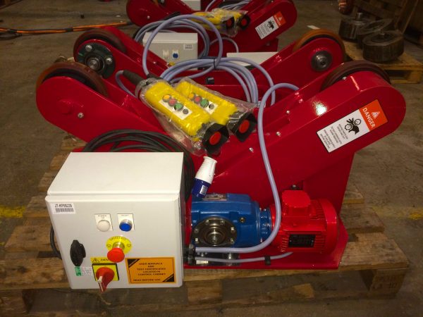 3 tonne capacity raised scissor pipe welding rotators 150mm to 1500mm-2